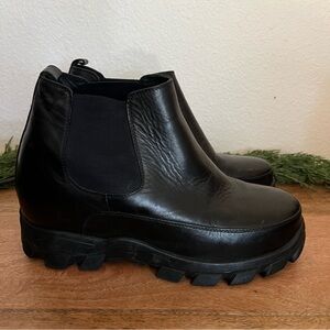 CALDEN K332011 - 4.9 Inches Elevator Height Increase Black Slip-On Ankle Boots